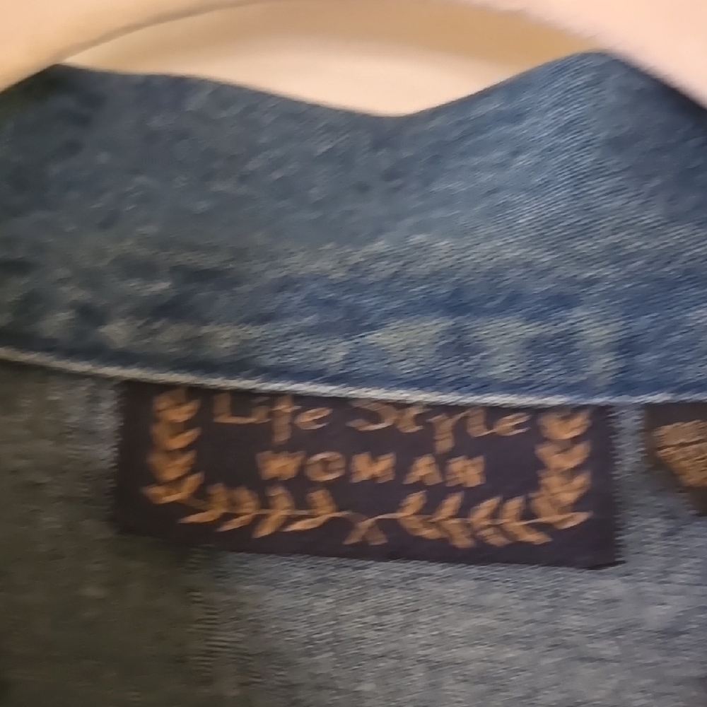 Colorful Denim Tribual Vibe Jacket with Patterned Trim - Picture 6 of 10